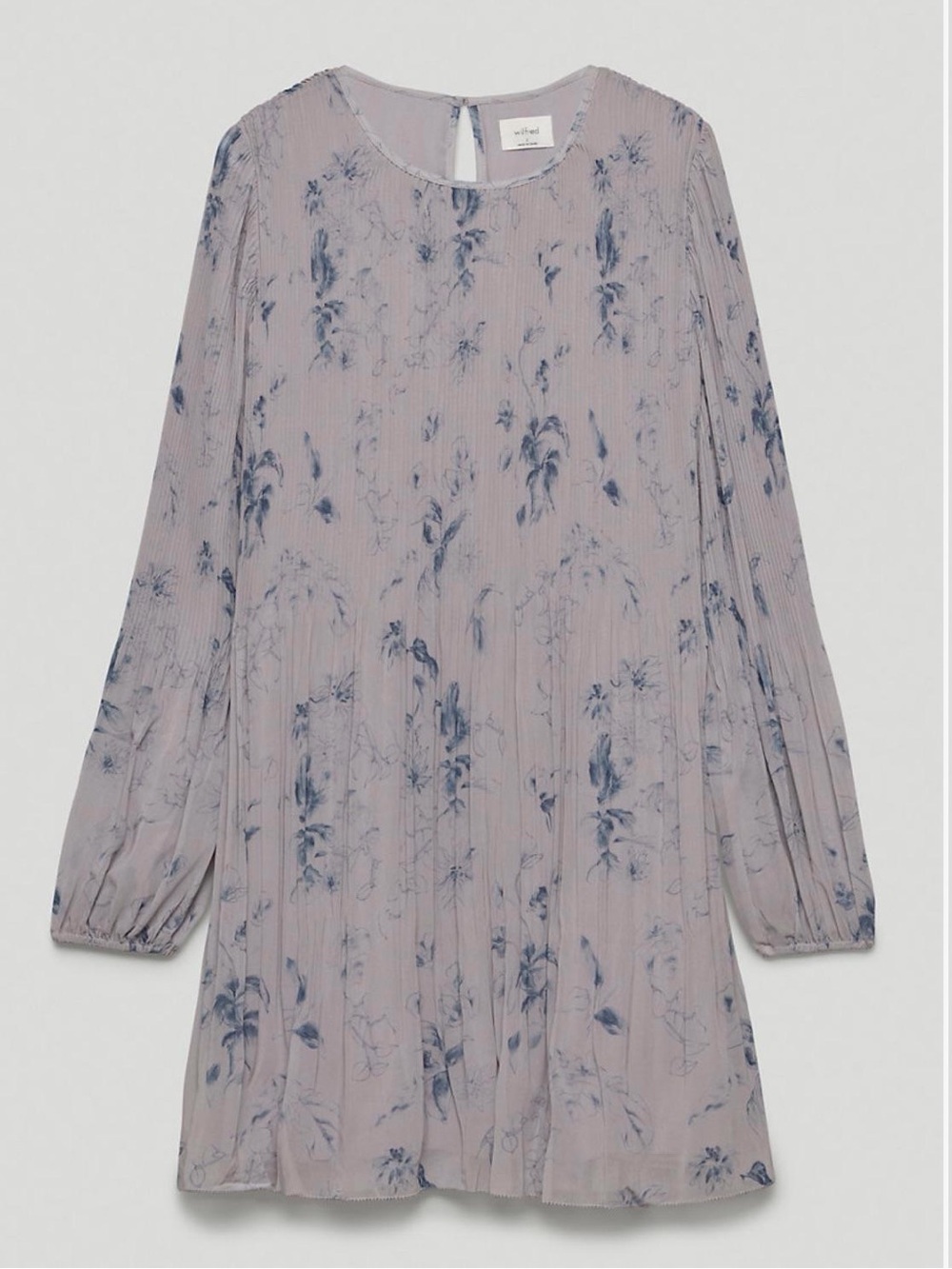 Aritzia Wilfred Daydreamer Pleated Floral Mini Dress - Size Small